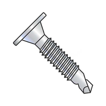 Usa Industrials Self-Drilling Screw, 1/4"-20 x 1 in, Zinc Plated Steel Wafer Head Phillips Drive BULK-SCRW-12671